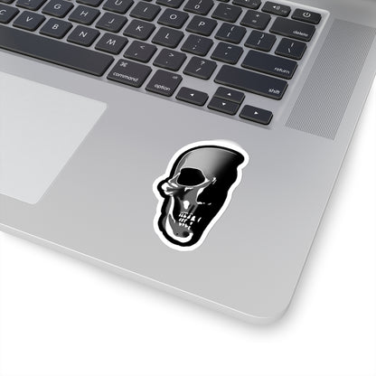 half skull design Kiss-Cut Sticker Paper products Printify 3" × 3" White 