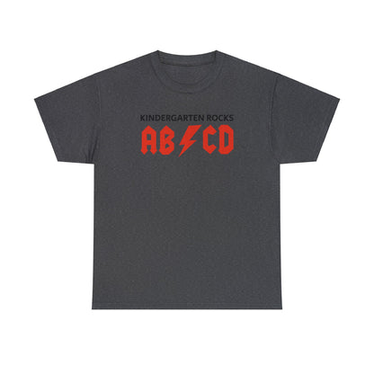 Rocking Kindergarten in Style: "AB/CD Kindergarten Rocks" T-Shirt T-Shirt Printify Dark Heather S 