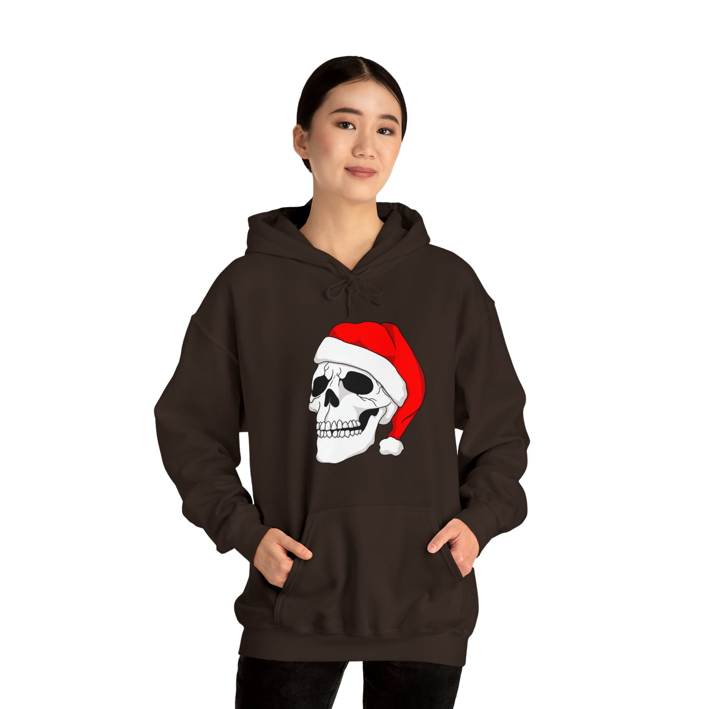 Santa Skull Unisex Heavy Blend™ Hooded Sweatshirt Hoodie Printify   