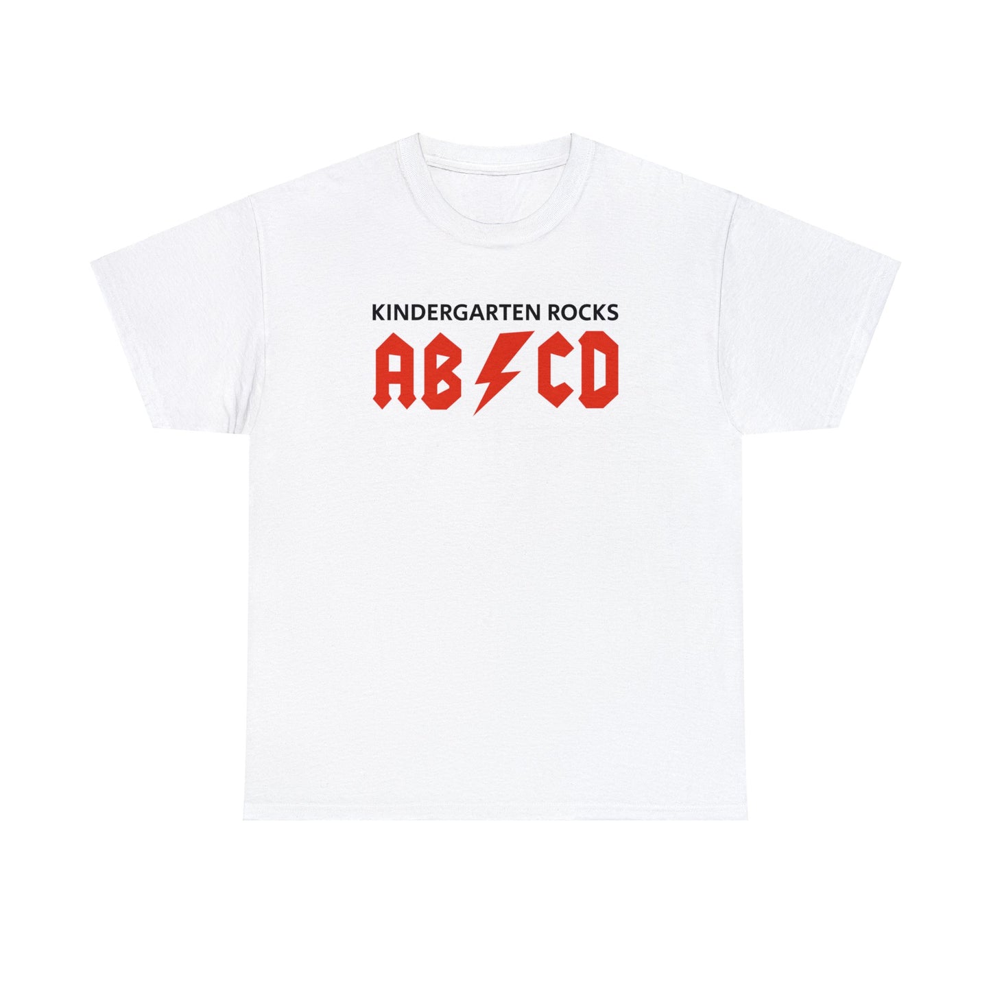 Rocking Kindergarten in Style: "AB/CD Kindergarten Rocks" T-Shirt T-Shirt Printify White S 