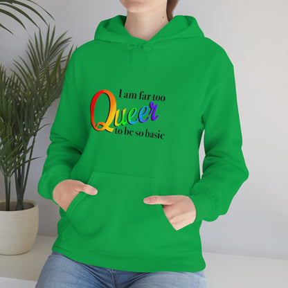 Far too queer Pride Unisex Heavy Blend™ Hooded Sweatshirt Hoodie Printify   