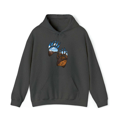 bear paws Unisex Heavy Blend™ Hooded Sweatshirt Hoodie Printify Dark Heather S 