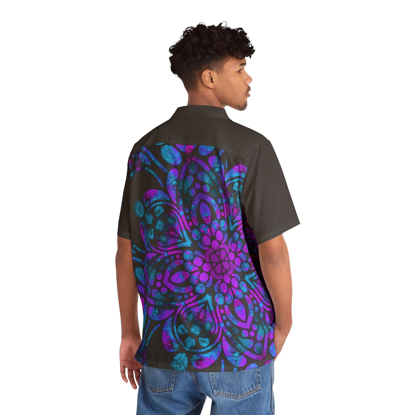 Mandala Men's Hawaiian Shirt (AOP) All Over Prints Printify   