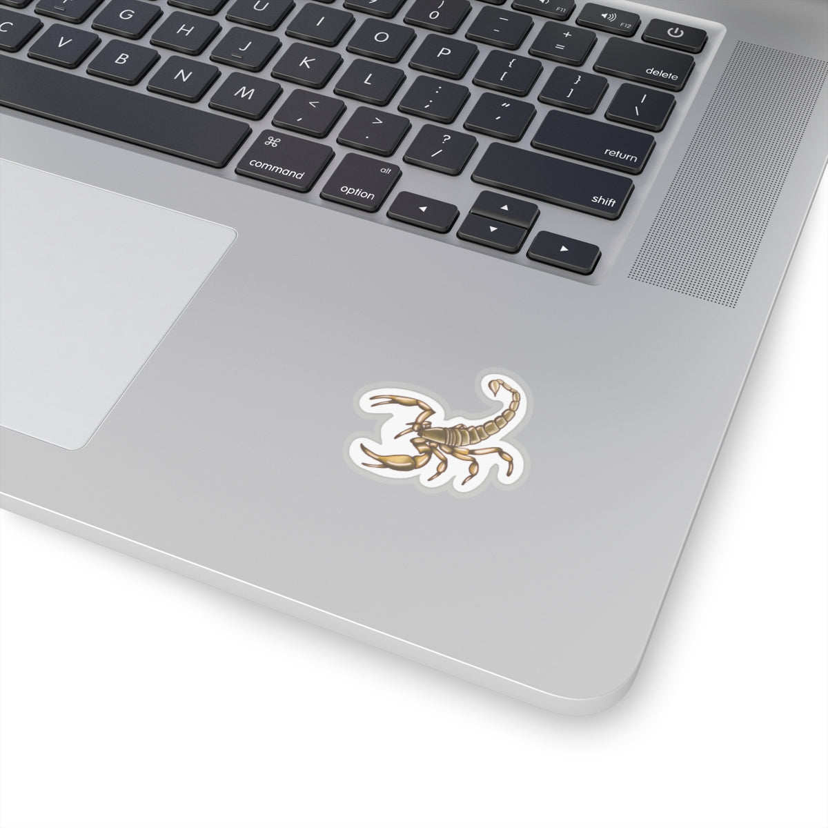 Scorpion Kiss-Cut Sticker Paper products Printify 2" × 2" Transparent 