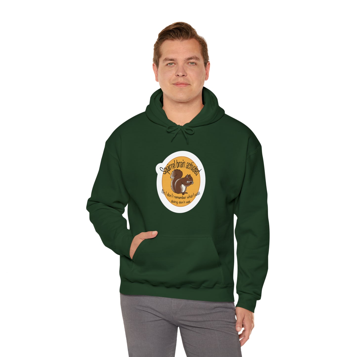 squirrel brain Unisex Heavy Blend™ Hooded Sweatshirt Hoodie Printify   