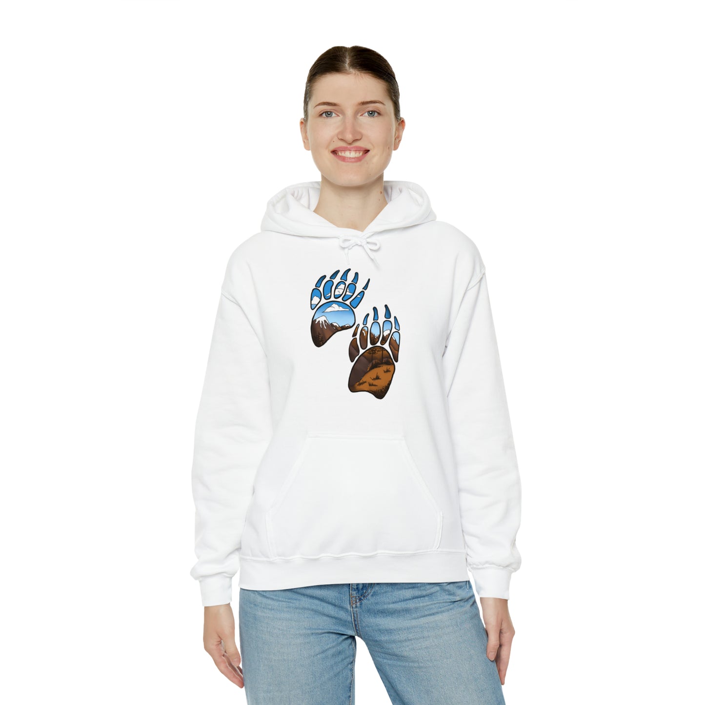 bear paws Unisex Heavy Blend™ Hooded Sweatshirt Hoodie Printify   