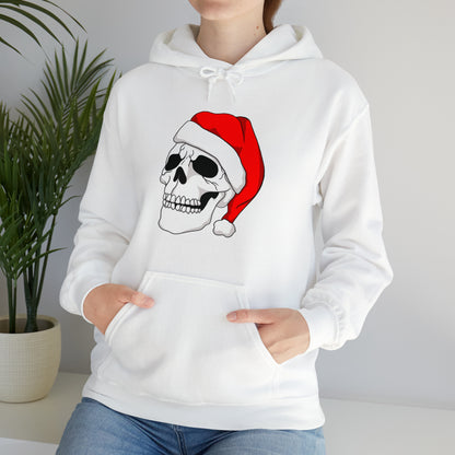 Santa Skull Unisex Heavy Blend™ Hooded Sweatshirt Hoodie Printify   