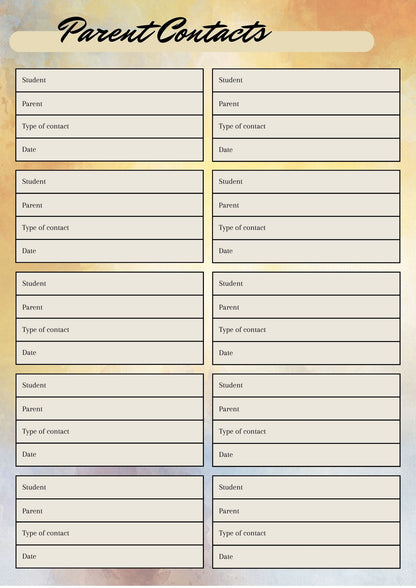 Teacher planner CANVA template  April & Mae designs and alterations   