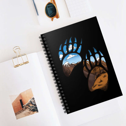 Bear paws Spiral Notebook - Ruled Line Paper products Printify   