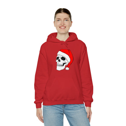 Santa Skull Unisex Heavy Blend™ Hooded Sweatshirt Hoodie Printify   