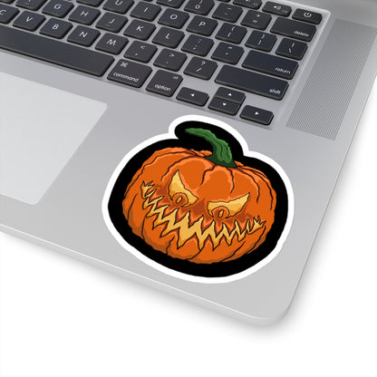 Jack o lantern Kiss-Cut Sticker Paper products Printify   