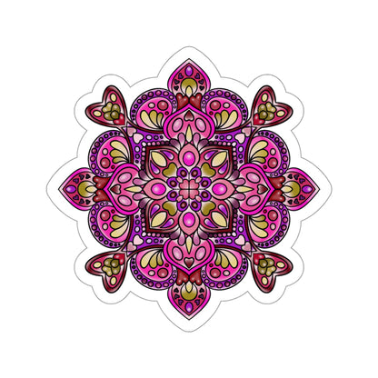 Pink Mandala Kiss-Cut Sticker Paper products Printify 4" × 4" White 