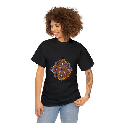 Fall Mandala Unisex Heavy Cotton Tee T-Shirt Printify   