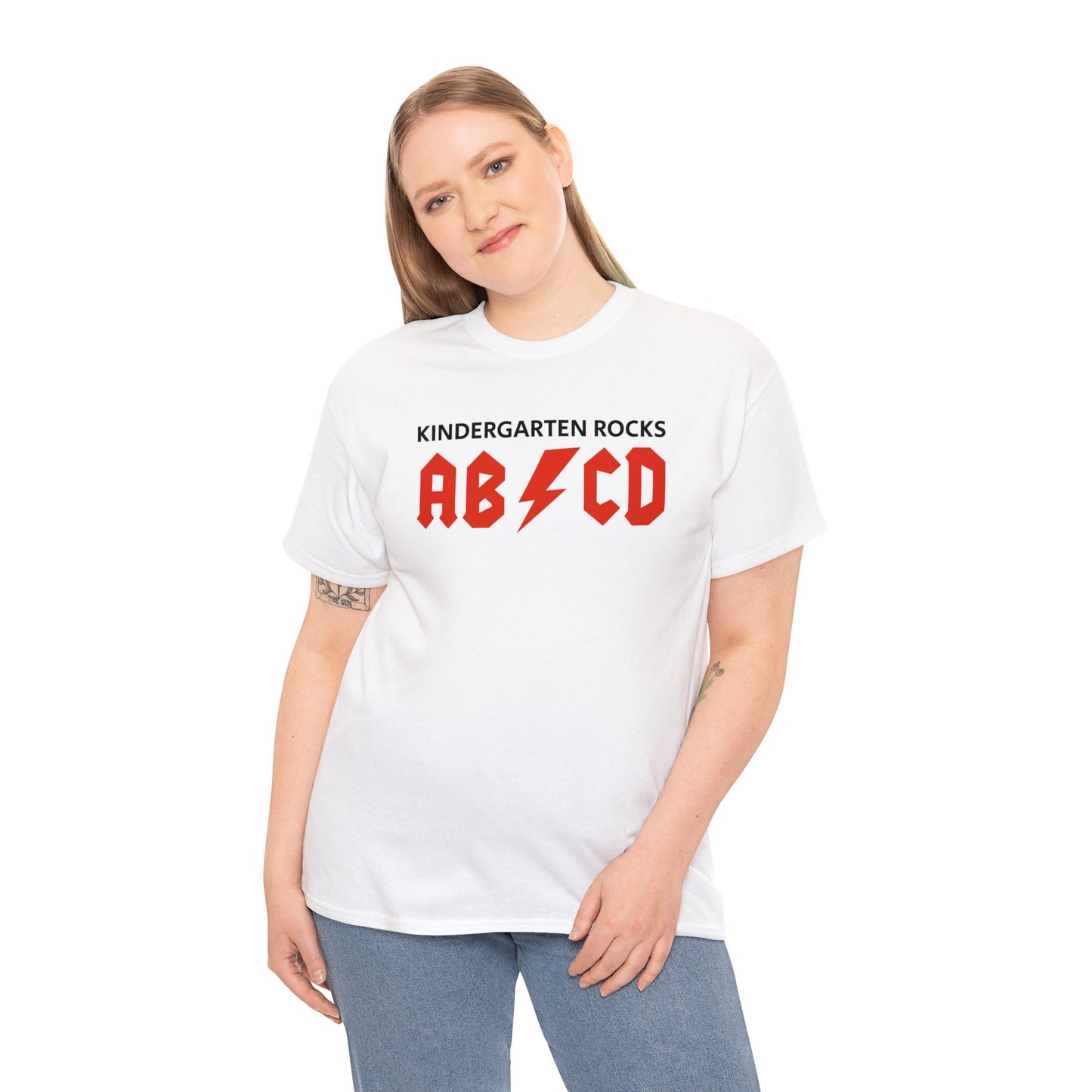 Rocking Kindergarten in Style: "AB/CD Kindergarten Rocks" T-Shirt T-Shirt Printify   