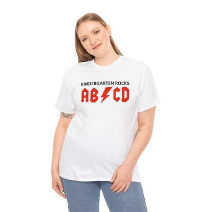 Rocking Kindergarten in Style: "AB/CD Kindergarten Rocks" T-Shirt T-Shirt Printify   