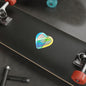 Rainbow Heart rose Holographic Die-cut Sticker Paper products Printify 3" × 3" Die-Cut Holographic