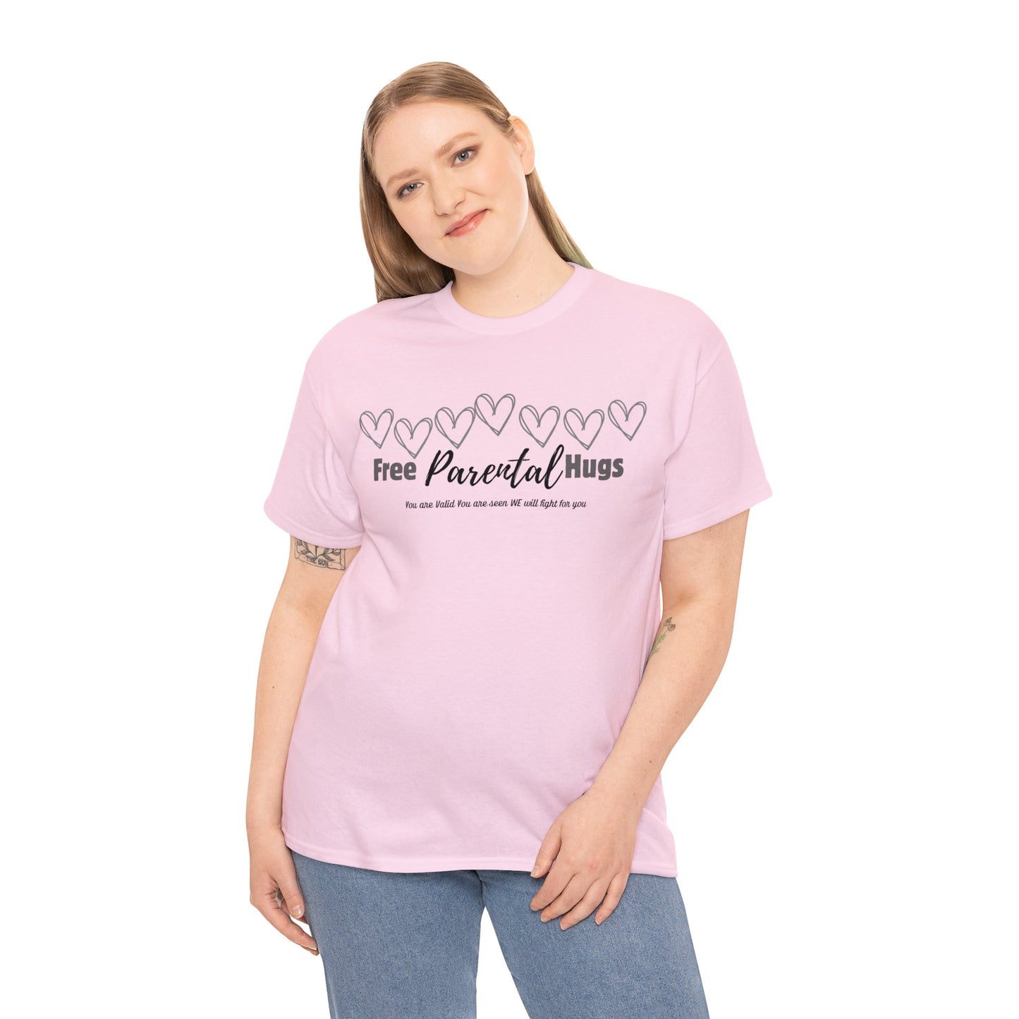 Spread Love and Comfort: "Free Parental Hugs" Shirt T-Shirt Printify Light Pink S 