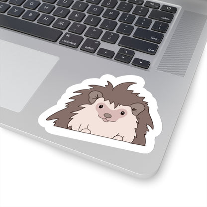 Hedgehog Kiss-Cut Sticker Paper products Printify   