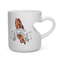 I love you more than bacon Heart Shape Mug Mug Printify 11oz  