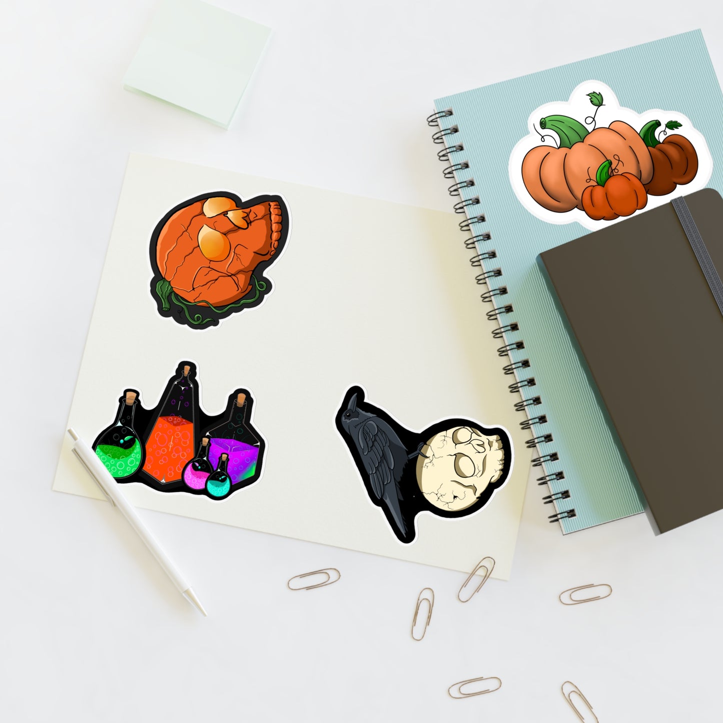 Spooky Sticker Sheet Paper products Printify   