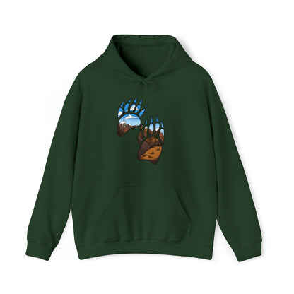 bear paws Unisex Heavy Blend™ Hooded Sweatshirt Hoodie Printify Forest Green S 