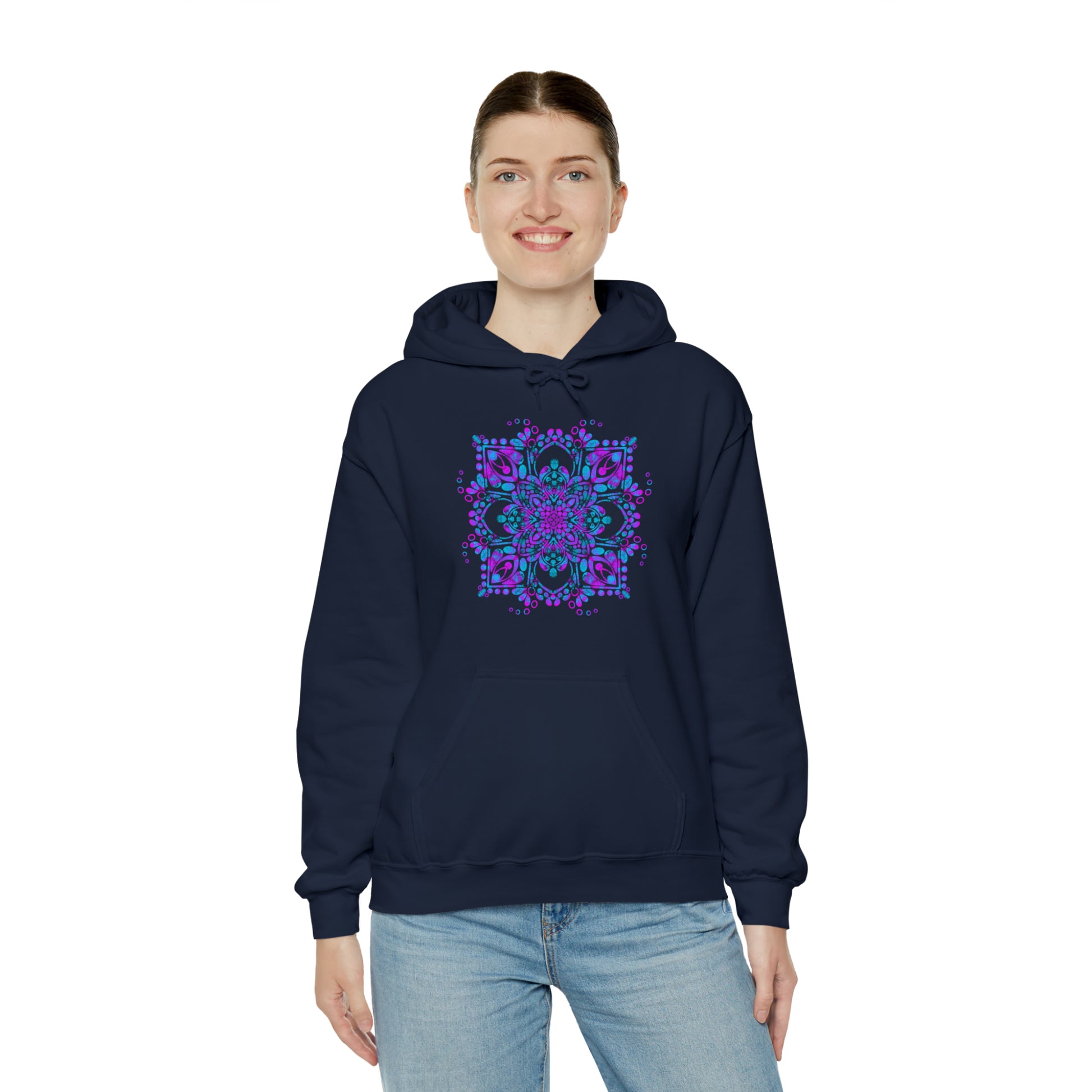 Mandala hoodie Unisex Heavy Blend™ Hooded Sweatshirt Hoodie Printify   