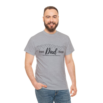 Spread Love and Warmth: "Free Dad Hugs" Shirt T-Shirt Printify Sport Grey S 