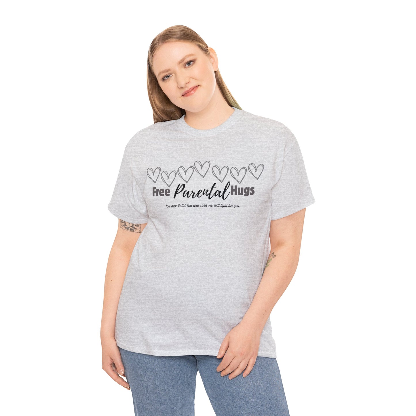 Spread Love and Comfort: "Free Parental Hugs" Shirt T-Shirt Printify Ash S 