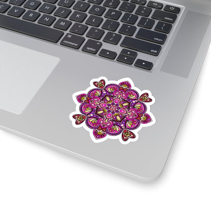 Pink Mandala Kiss-Cut Sticker Paper products Printify   