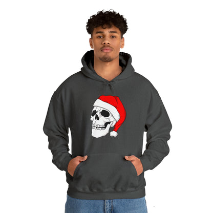 Santa Skull Unisex Heavy Blend™ Hooded Sweatshirt Hoodie Printify   