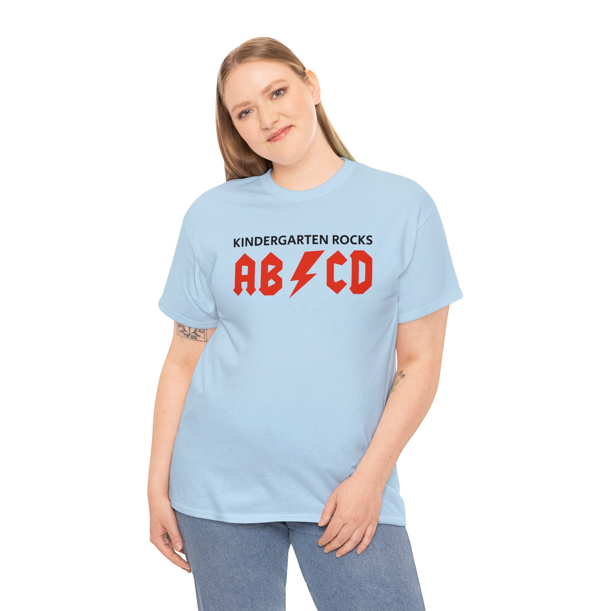 Rocking Kindergarten in Style: "AB/CD Kindergarten Rocks" T-Shirt T-Shirt Printify   