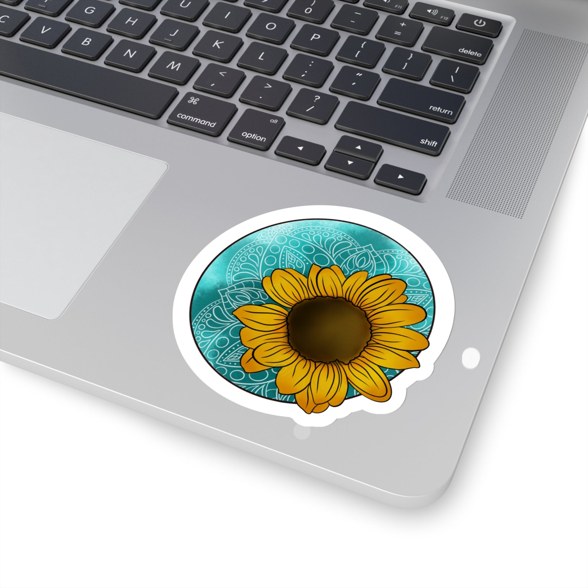 Sunflower Kiss-Cut Sticker Paper products Printify   