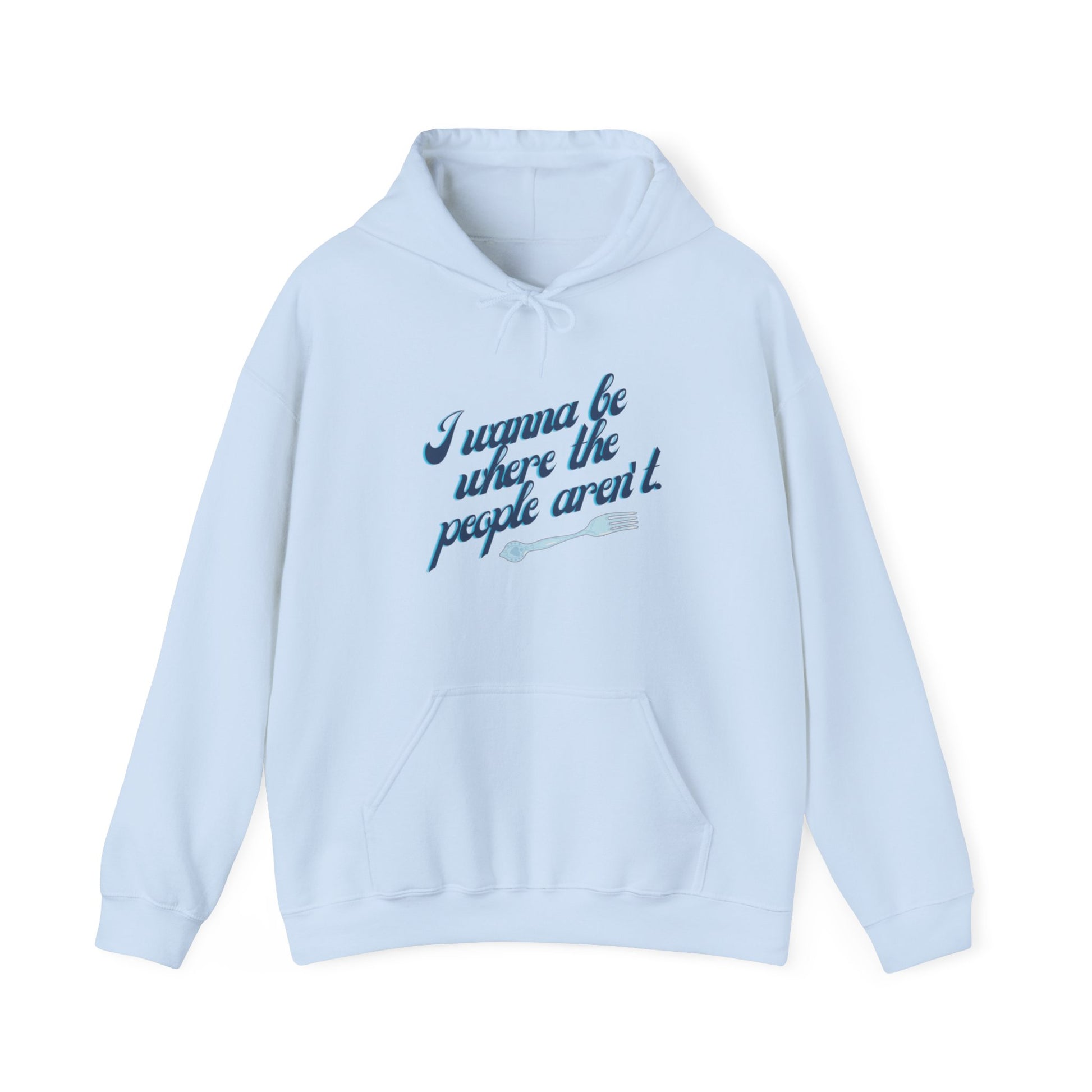 Embrace Your Introverted Side: "I Wanna Be Where the People Aren't" Hoodie Hoodie Printify   