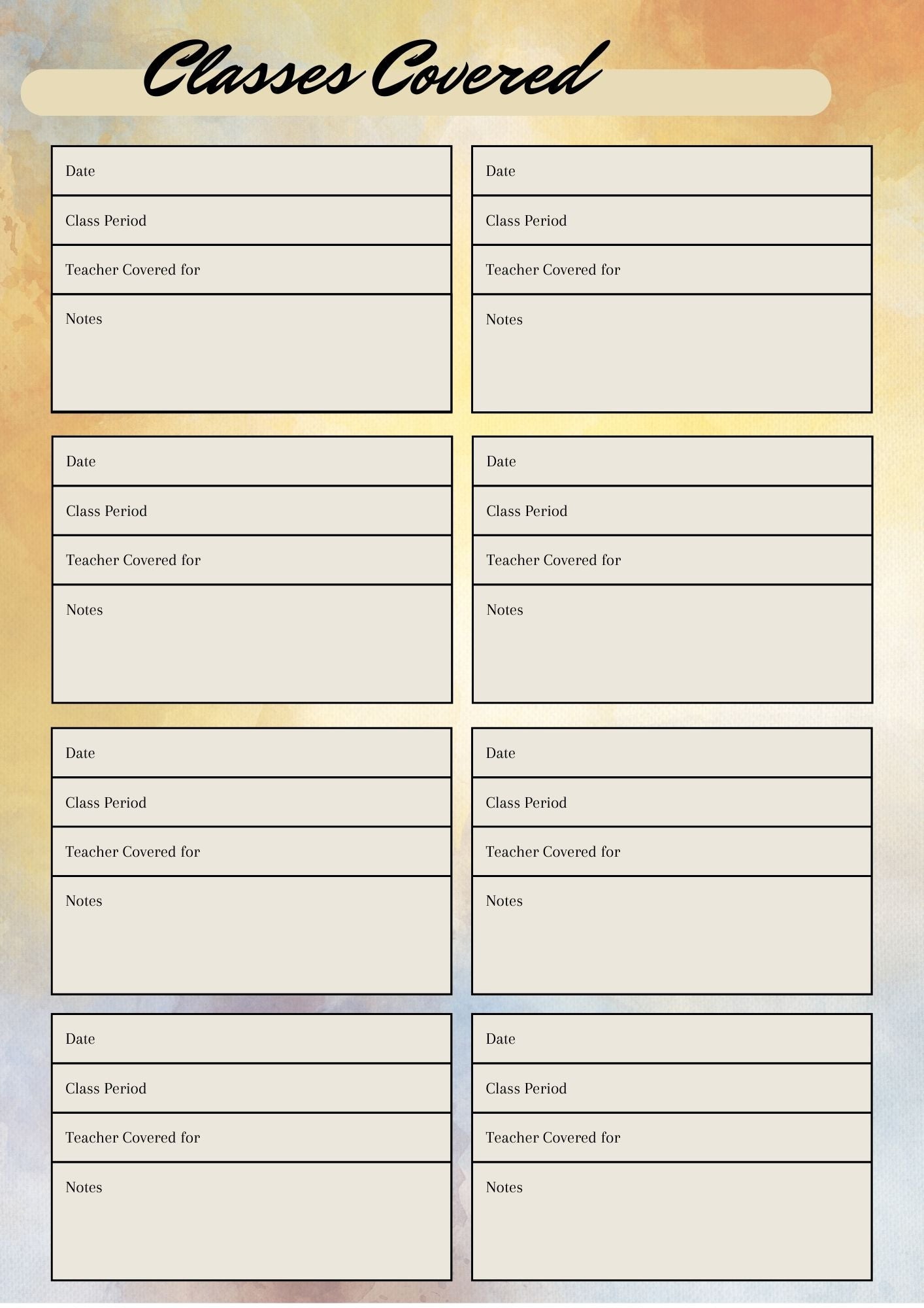 Teacher planner CANVA template  April & Mae designs and alterations   