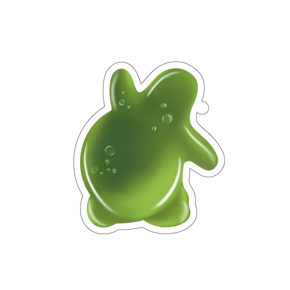 Flubber Kiss-Cut Sticker Paper products Printify 4" × 4" White 