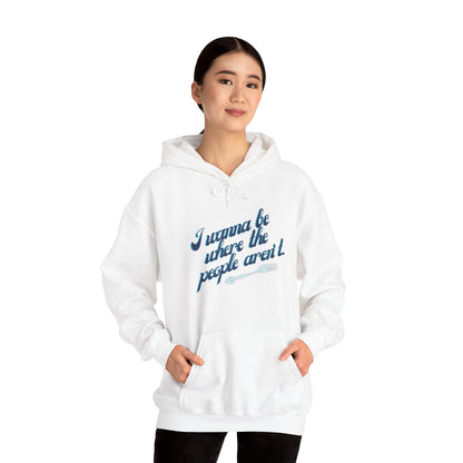 Embrace Your Introverted Side: "I Wanna Be Where the People Aren't" Hoodie Hoodie Printify White S 