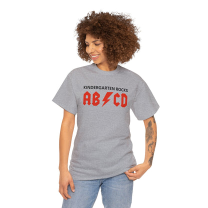 Rocking Kindergarten in Style: "AB/CD Kindergarten Rocks" T-Shirt T-Shirt Printify   