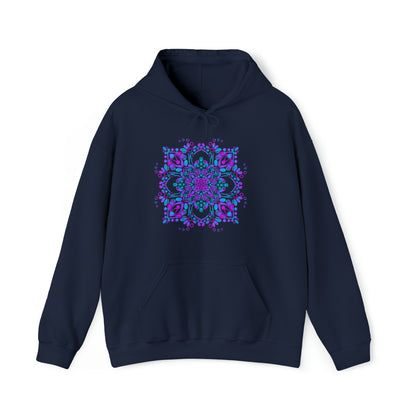 Mandala hoodie Unisex Heavy Blend™ Hooded Sweatshirt Hoodie Printify Navy S 