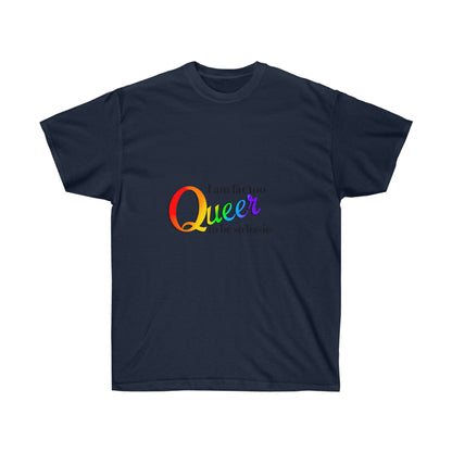 Far too Queer Pride Unisex Ultra Cotton Tee T-Shirt Printify Navy S 