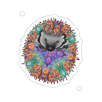 Mandala Hedgehog Kiss-Cut Sticker Paper products Printify   