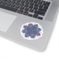 Purple and turquoise mandala Kiss-Cut Sticker Paper products Printify 3" × 3" Transparent 