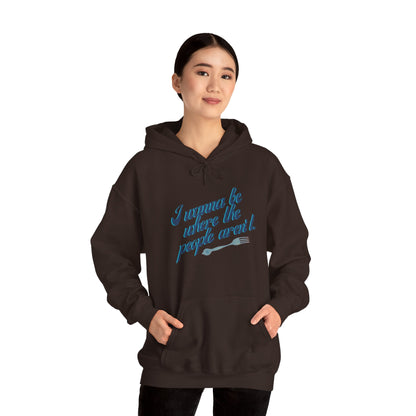 Embrace Your Introverted Side: "I Wanna Be Where the People Aren't" Hoodie Hoodie Printify Dark Chocolate S 