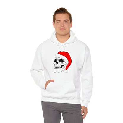 Santa Skull Unisex Heavy Blend™ Hooded Sweatshirt Hoodie Printify   