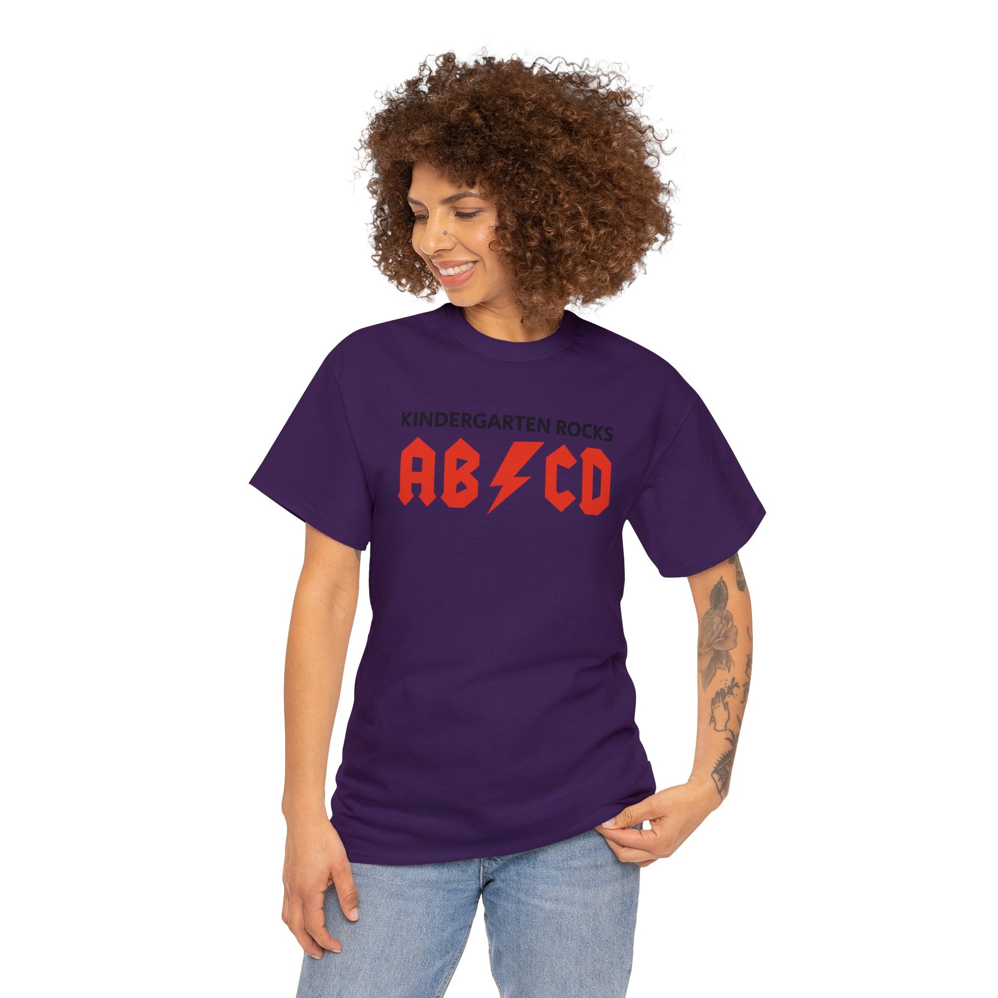 Rocking Kindergarten in Style: "AB/CD Kindergarten Rocks" T-Shirt T-Shirt Printify   