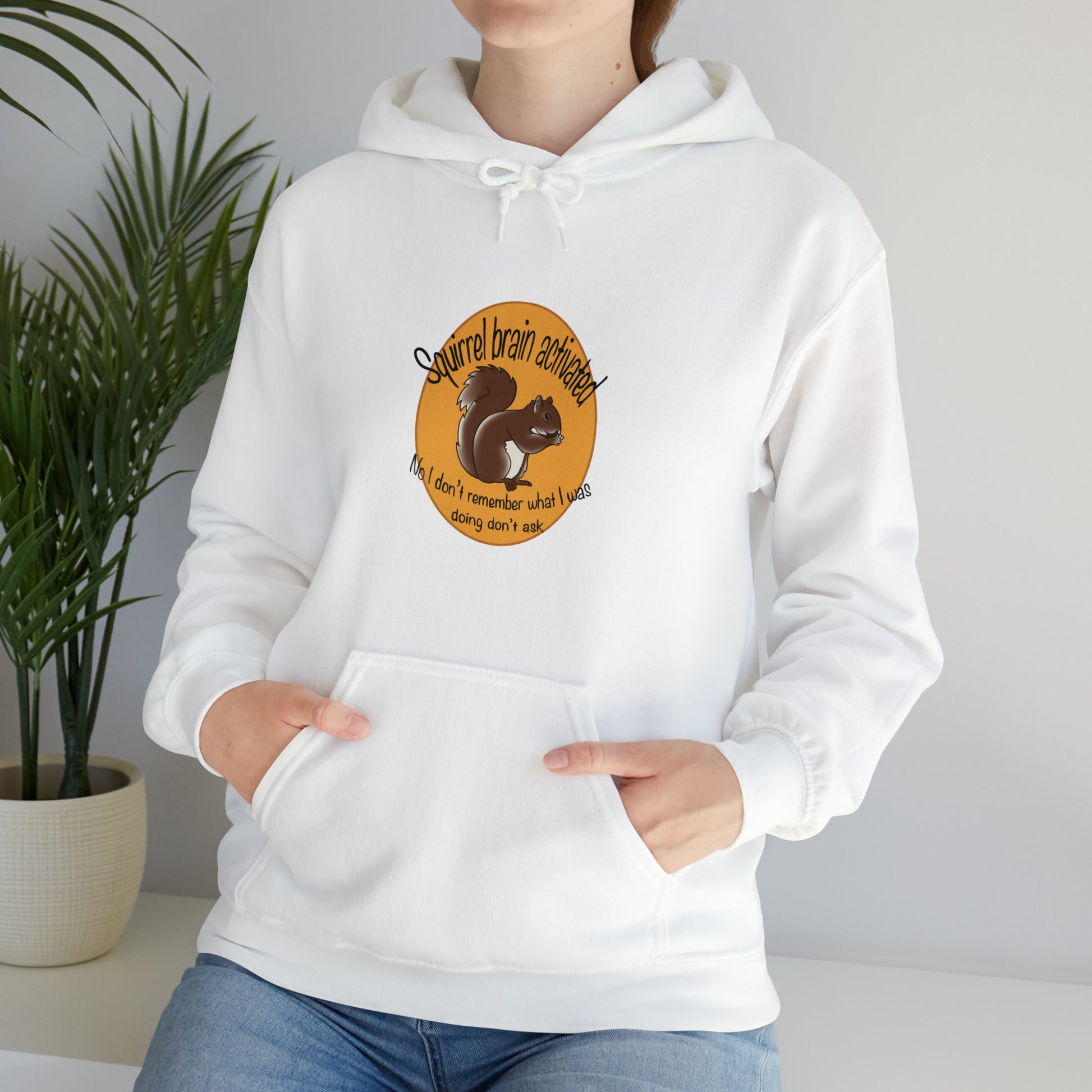 squirrel brain Unisex Heavy Blend™ Hooded Sweatshirt Hoodie Printify   