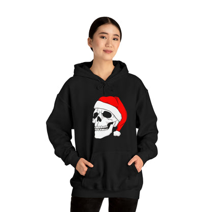 Santa Skull Unisex Heavy Blend™ Hooded Sweatshirt Hoodie Printify   