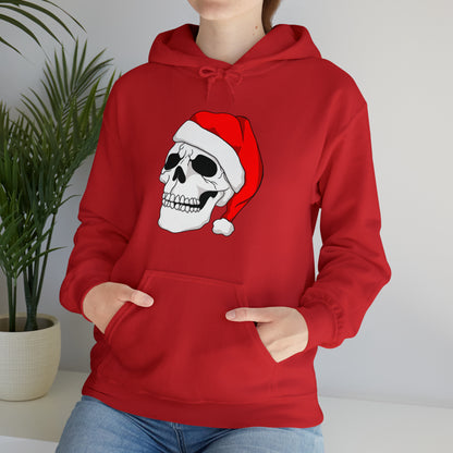 Santa Skull Unisex Heavy Blend™ Hooded Sweatshirt Hoodie Printify   