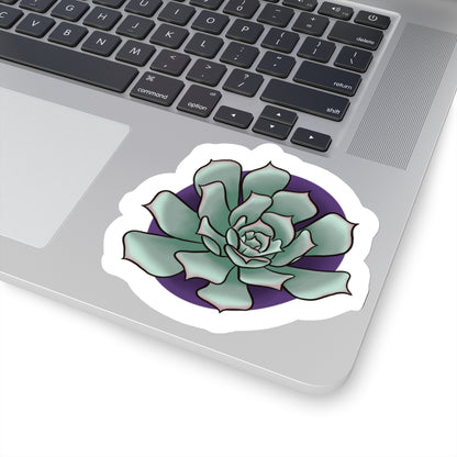 Succulent Kiss-Cut Sticker Paper products Printify 4" × 4" White 