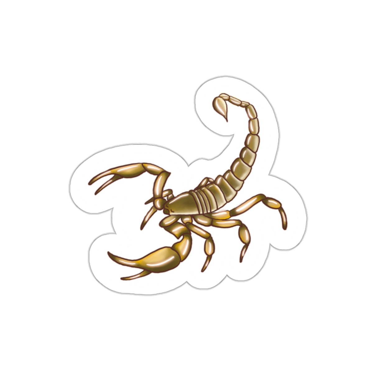 Scorpion Kiss-Cut Sticker Paper products Printify   