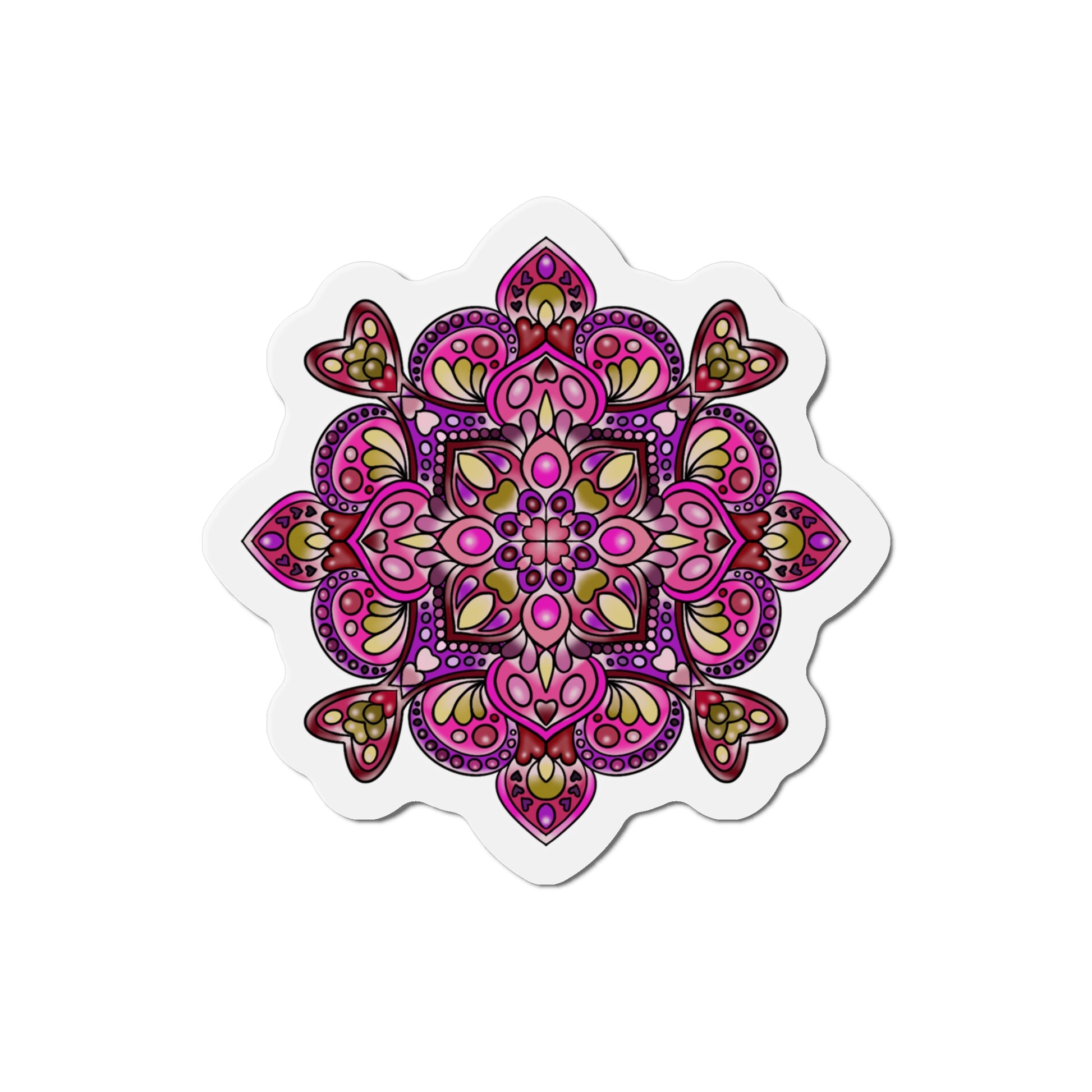 pink Mandala Die-Cut Magnet Home Decor Printify   